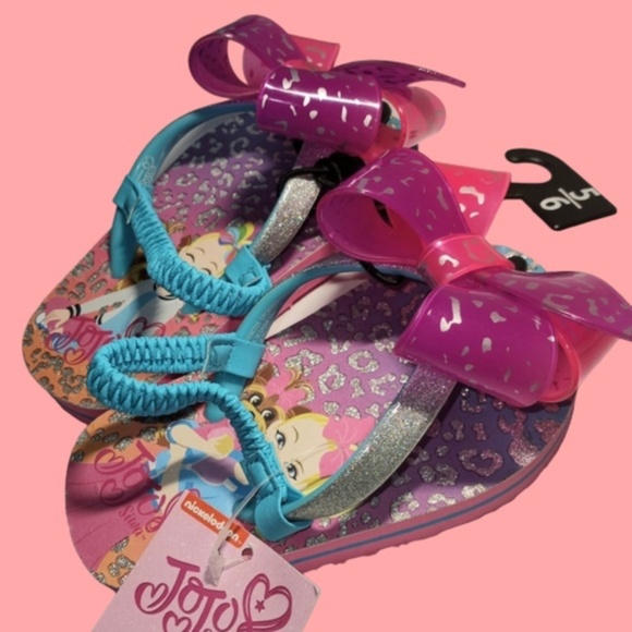 Nickelodeon Jojo Siwa Bow Beach Flip Flop Sandal - Size: 5/6 Toddler - Picture 7 of 10